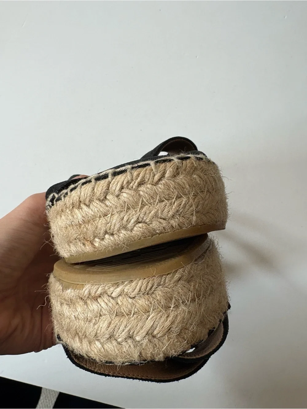 Paseart || Suede Espadrille Sandals Made in Spain Black 40
